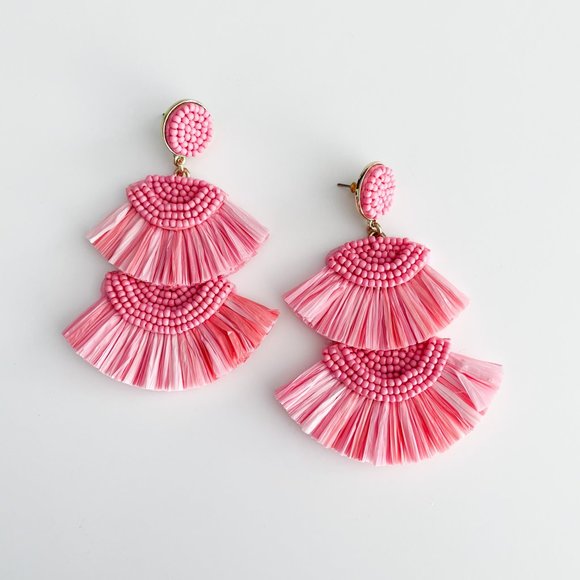 J. Crew Factory Jewelry - J. Crew Factory Beaded Fan Statement Earrings (Spring Blossom)